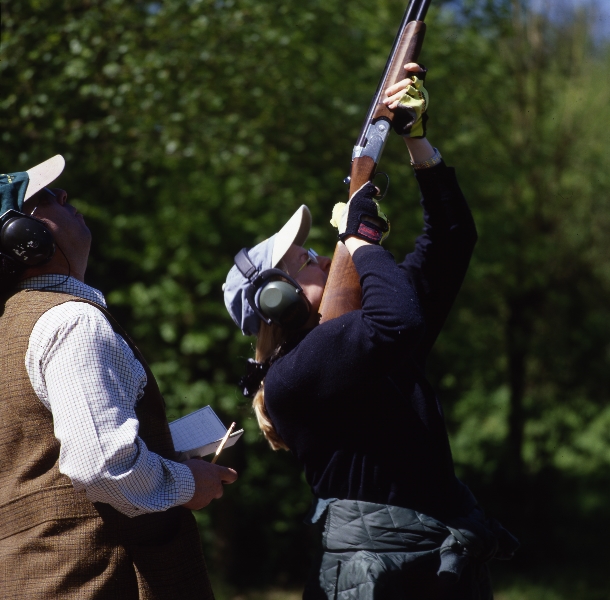 Clay shooting with a Holland & Holland